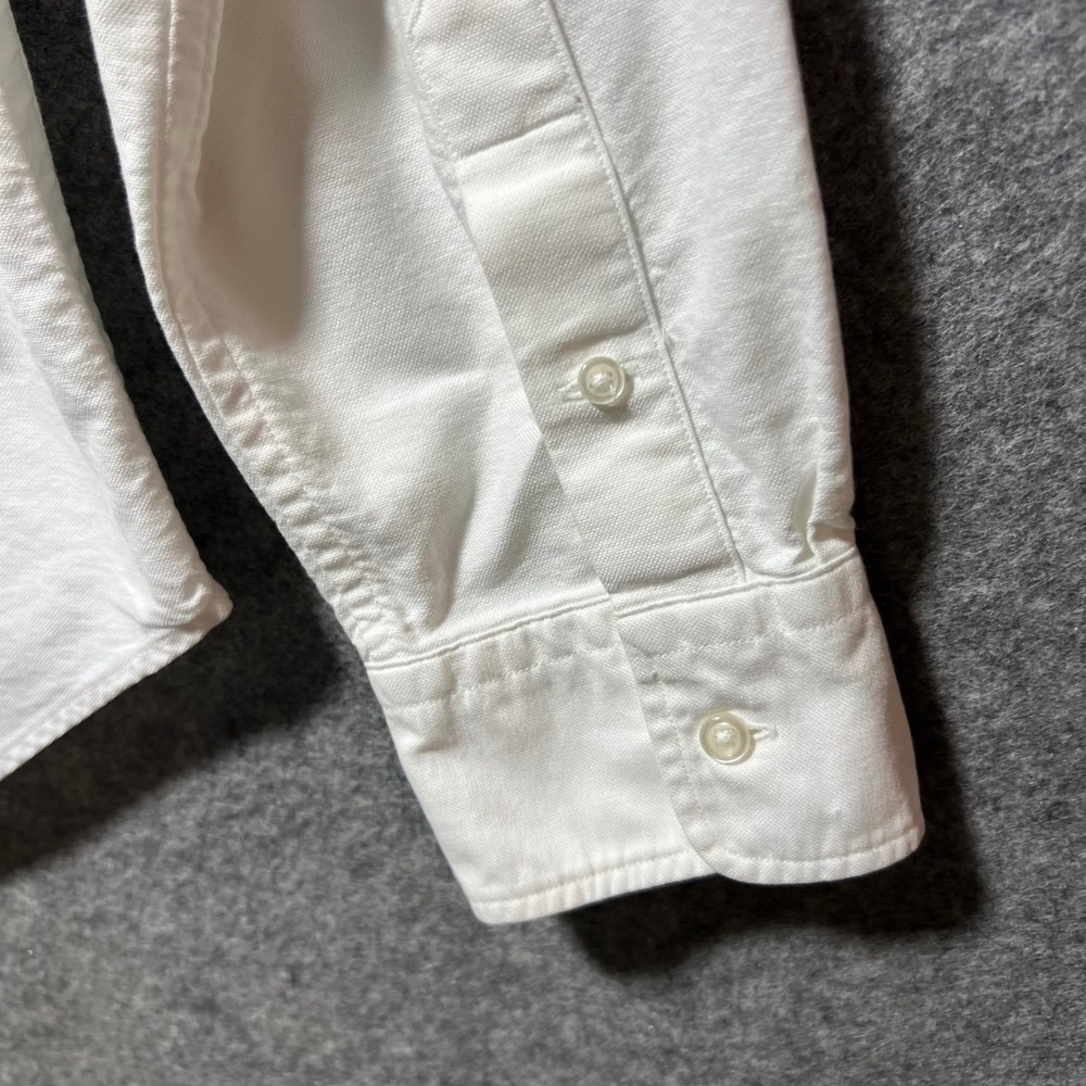 Vintage Ralph Lauren Sport White Oxford Shirt Crest Embroidery 14 Long Sleeve - Picture 12 of 12